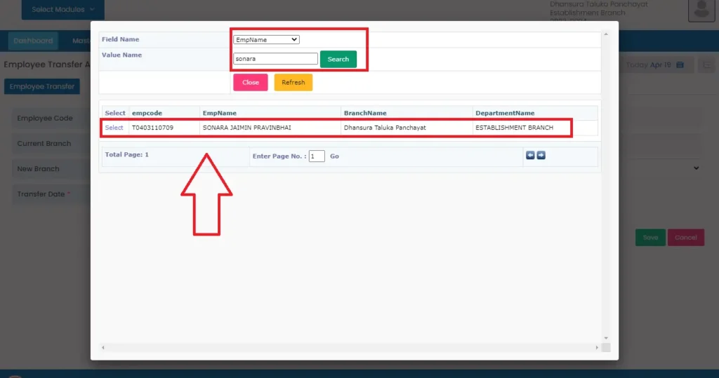 Case Transfer in Praisa Software